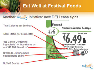 Festival Foods has launched “Eat Well with Festival,” a healthy eating program in its prepared food department. 