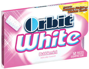 Orbit White is among the gum brands boasting teeth-whitening capabilities.