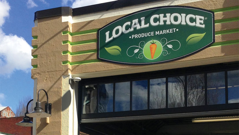Local Choice Produce Market’s design imitates a European food hall. 