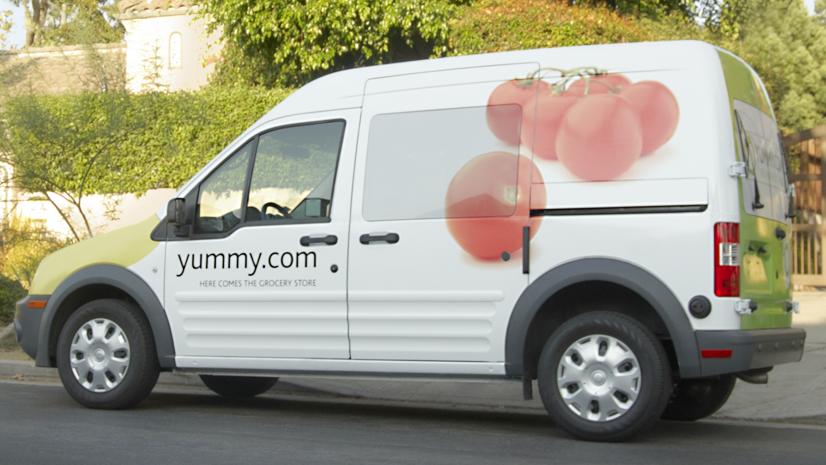 Yummy.com sources product for delivery “in about 30 minutes” from its four Los Angeles stores.