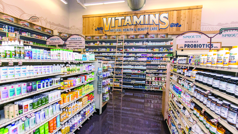 Sprouts offers a selection of 4,200 vitamins and supplements.  