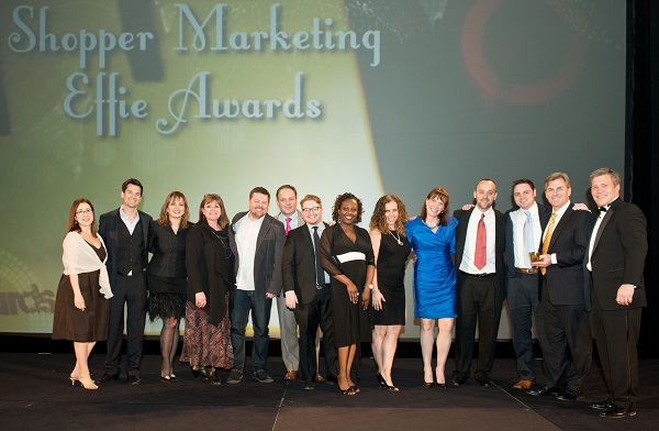 The Coca-Cola team celebrates its Effie award last night for the "Effortless Meals" program at Walmart.