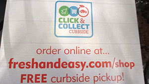 Fresh & Easy click & collect curbside pickup online grocery