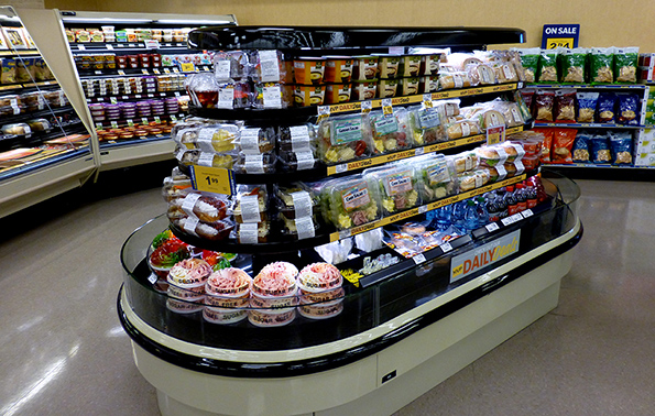 The stores feature an improved grab-and-go selection.