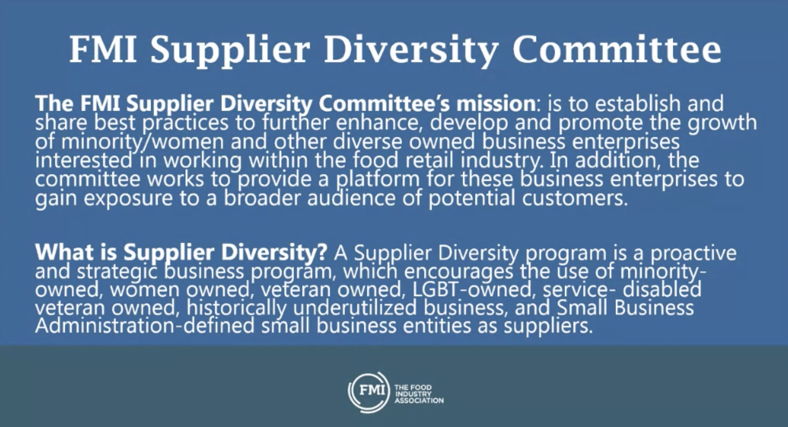 FMI Supplier Diversity mission.png