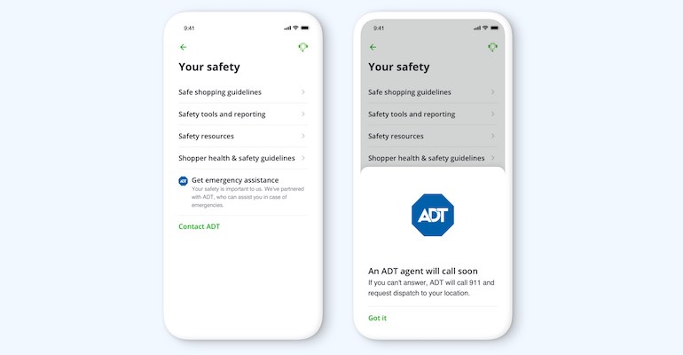 Instacart ADT Safety Hub-Instacart Shopper App