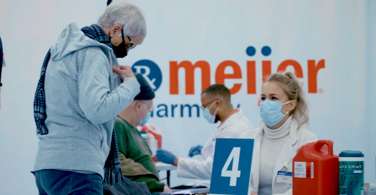 Meijer COVID vaccination clinic patient