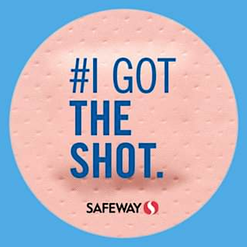 Safeway COVID 19 vaccine bandage