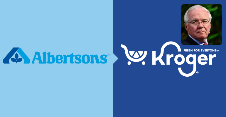 Albertsons and Kroger logos