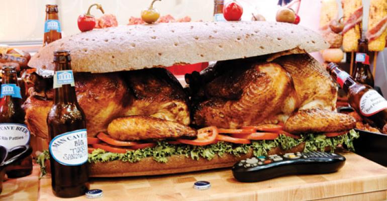 One attentiongetter was this colossal turkey sandwich in the quotMan Cavequot