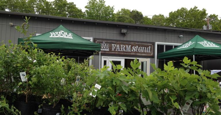 Whole Foods Michael Sinatra posted a photo of the popup FARM stand to Twitter