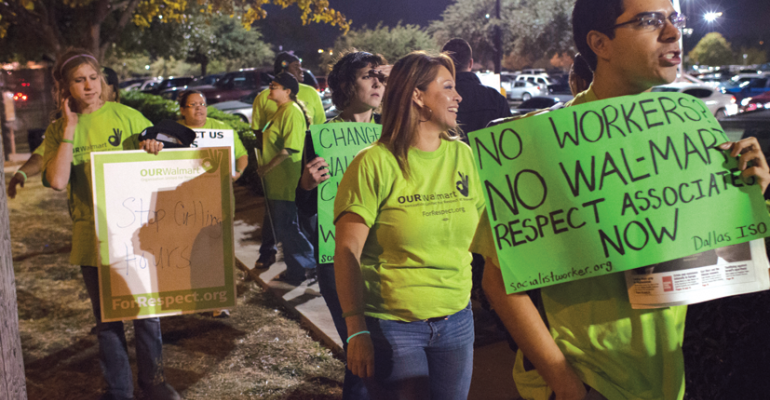 WalMart and worker organizers disagreed on the number of protestors Photo courtesy of forrespectorg