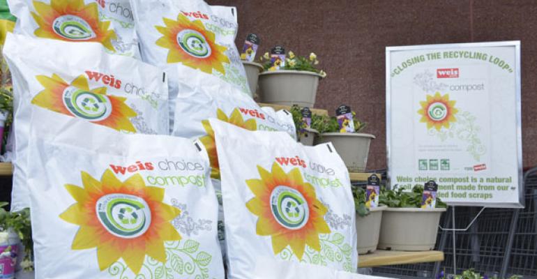 Each bag of Weis Choice compost has a net weight of about 20 pounds and sells for 5