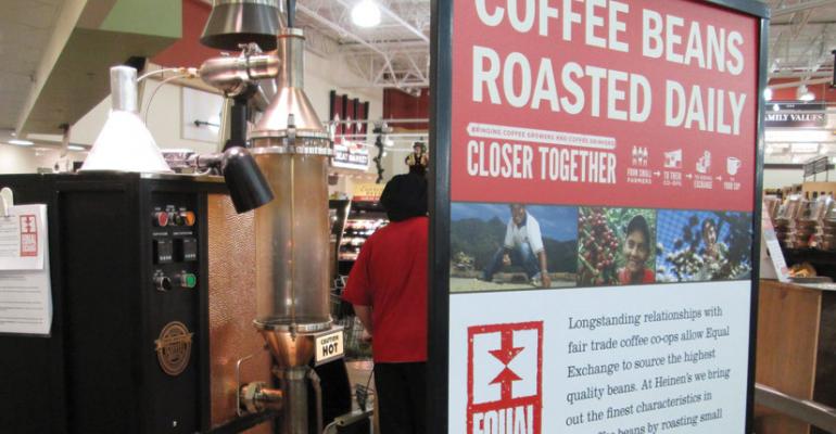 Heinenrsquos Fine Foods is the first retailer to roast Equal Exchange coffee in store