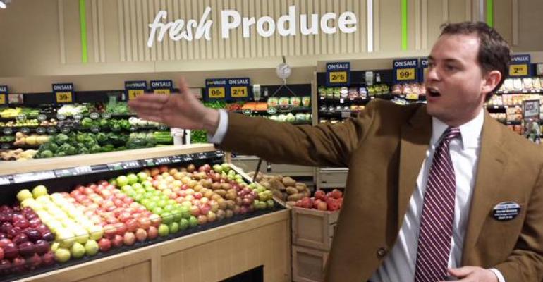 Daniel Shronce fresh strategy coordinator at Food Lion said during a store tour Wednesday that abundance and seasonality are key to growth