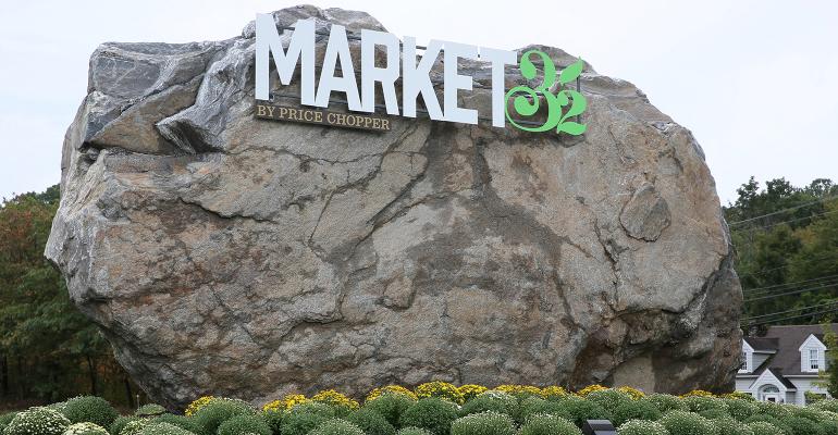 A rocksolid sign welcomes shoppers to Price Chopper39s new Market 32 store in Oxford Conn