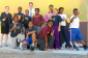 These Saint James Middle School students worked on the mural at a ShopRite that39s opening in Philadelphia39s Nicetown neighborhood Store owner Jeffrey Brown is at rear