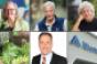Left to right top row Margo Wootan Jorge Paulo Lemann and Marion Nestle bottom row lettuce crop for FSMA Vermont Gov Peter Shumlin and Albertsons Cerberus Capital Management