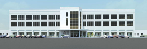 A rendering of AWG’s new corporate headquarters.