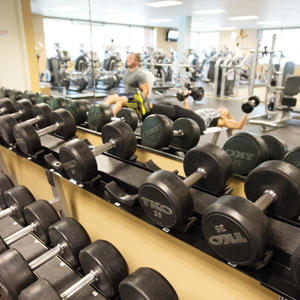Safeway employees around headquarters are encouraged to take advantage of the company’s full-service fitness center.