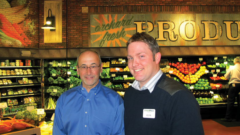 Tops CEO Frank Curci, left with Orchard Fresh director Kevin Donovan. 