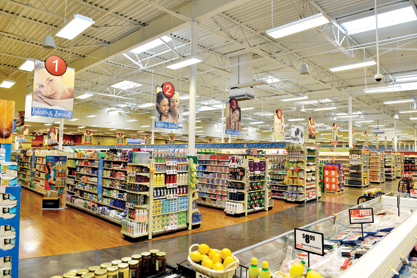 Weis has installed skylights in some stores to help cut down on electricity use. 