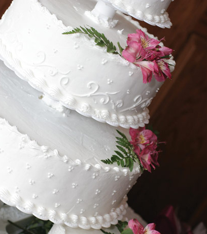 Many brides are inspired by TV cake competitions and ask decorators to replicate the intricate shapes and designs.