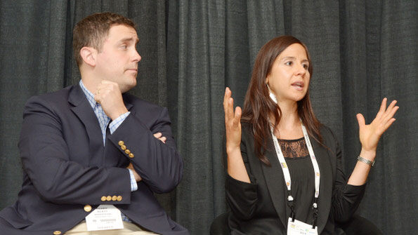 Perry Blatt, Village Super Markets, and Natalie Menza, Wakefern.