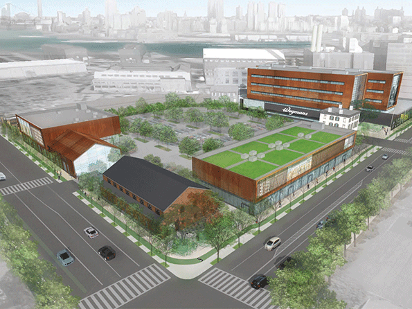 This rendering by Greenberg Farrow shows the Wegmans store scheduled to open in 2018 at the Brooklyn Navy Yard.