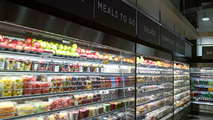 There are plenty of Meals to Go options on the main floor of the Roche Bros. store.