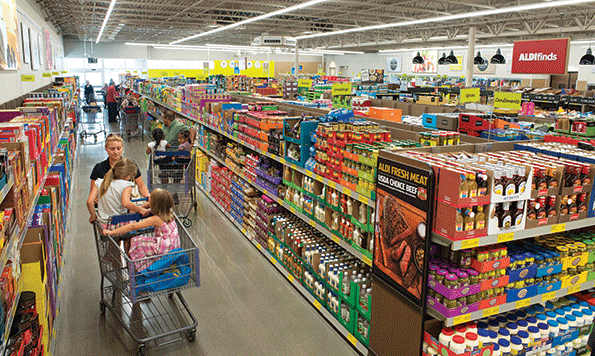 Aldi has beefed up the selection and size of its stores, with eyes on bigger baskets and more frequent shoppers.