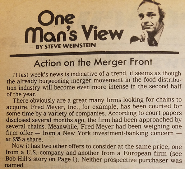 Weinstein's SN column from July 1981.